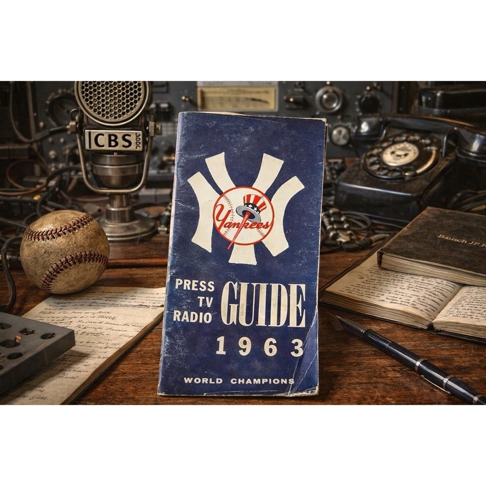 1963 New York Yankees Press TV Radio Guide‎ Media Handbook MLB Mickey Mantle Era